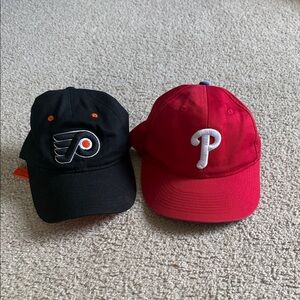Phillies Hat and Flyers Hat Youth